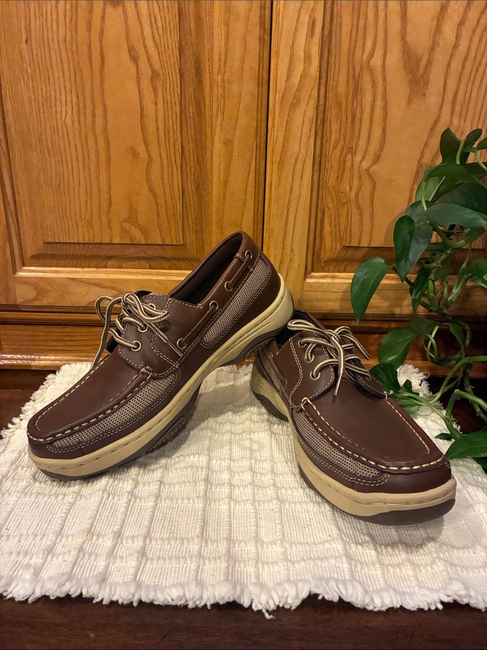 New Men’s Size 7.5 Canyon River Blues Leather Boat Shoes / Loafers (ABBA)